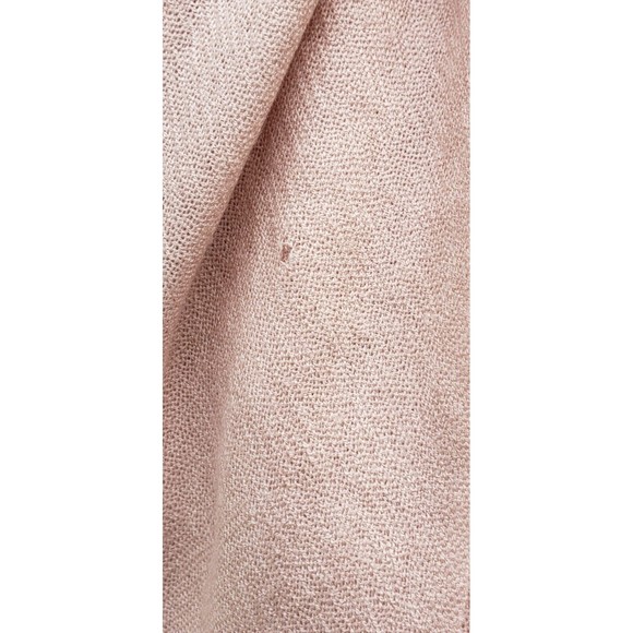 Max Studio Fine Cashmere Scarf 76'L 32'W Pink W Fringe Has a Few Small Holes - Picture 2 of 3